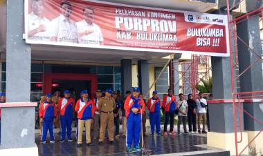 'Bulukumba Berprestasi' Menggema di Pelepasan Kontingen Porprov Sulsel 2022
