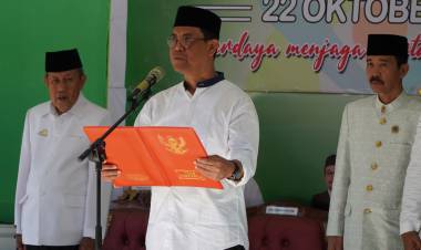 Wabup Edy Manaf Pimpin Upacara Hari Santri Nasional