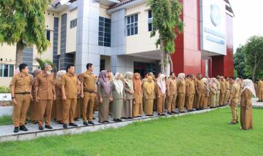 Terlambat dan Tidak Hadir Pekan Lalu, Peserta Apel Bikin Barisan Tersendiri