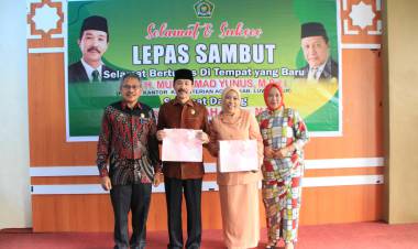Pisah Sambut Kepala Kantor Kemenag, Wabup Edy Manaf : Program Keagamaan Terjalin dengan Baik
