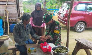 Tim Satgas TMMD Beri Layanan Kesehatan dan Obat Gratis kepada Warga Setempat