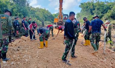 Masuk Hari ke 12, Progres Perintisan Jalan TMMD Sudah 38 Persen
