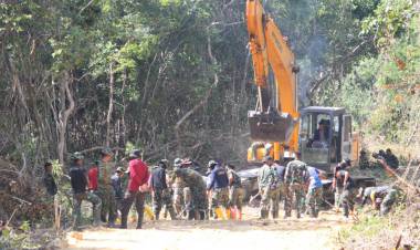 Masuk Hari ke 18, Semangat Satgas TMMD 117 Tak Pernah Pudar