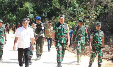 Perintisan Jalan 2.5 Kilometer Brigjen TNI Jauhari Pantau TMMD Bulukumba