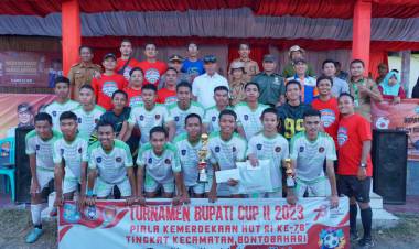 Bupati Andi Utta Tutup Bupati Cup II Zona Bonto Bahari