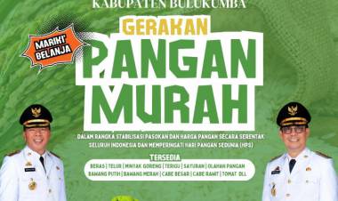Sambut HPS, Besok Gerakan Pangan Murah Digelar di Taman Kota