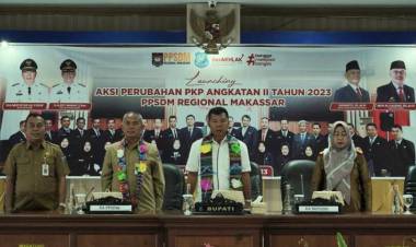 Bupati Andi Utta Launching Aksi Perubahan 32 Peserta Latpim