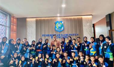 Sabet 48 Medali, Atlet dan Pengurus Jejak Agung Temui Wabup Andi Edy Manaf