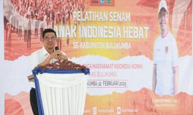 Wabup Andi Edy Manaf Buka Pelatihan Senam Anak Indonesia Hebat