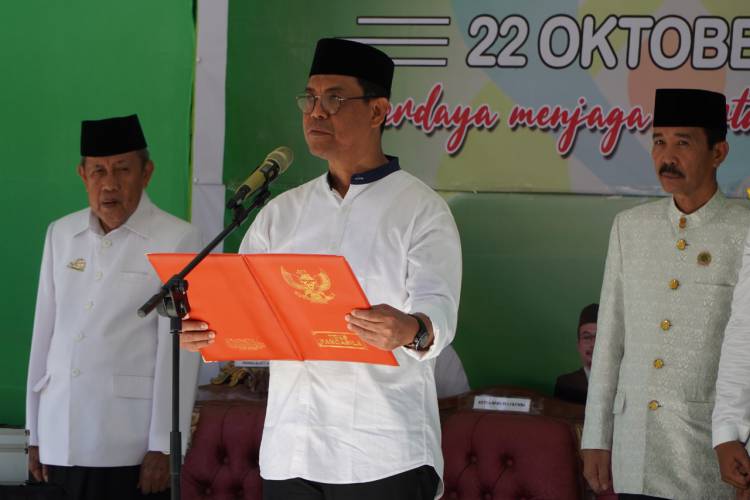 Wabup Edy Manaf Pimpin Upacara Hari Santri Nasional