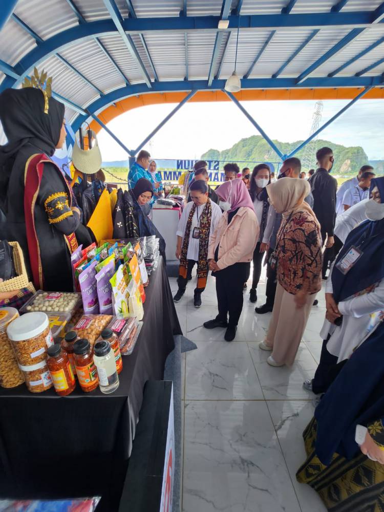 Jokowi Kunjungan Stan Pameran Bulukumba, Ketua Dekranasda Kenalkan Pinisi dan Wisata Tanjung Bira