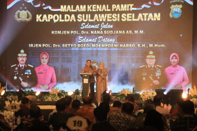 Bupati Andi Utta Hadiri Malam Kenal Pamit Kapolda Sulawesi Selatan