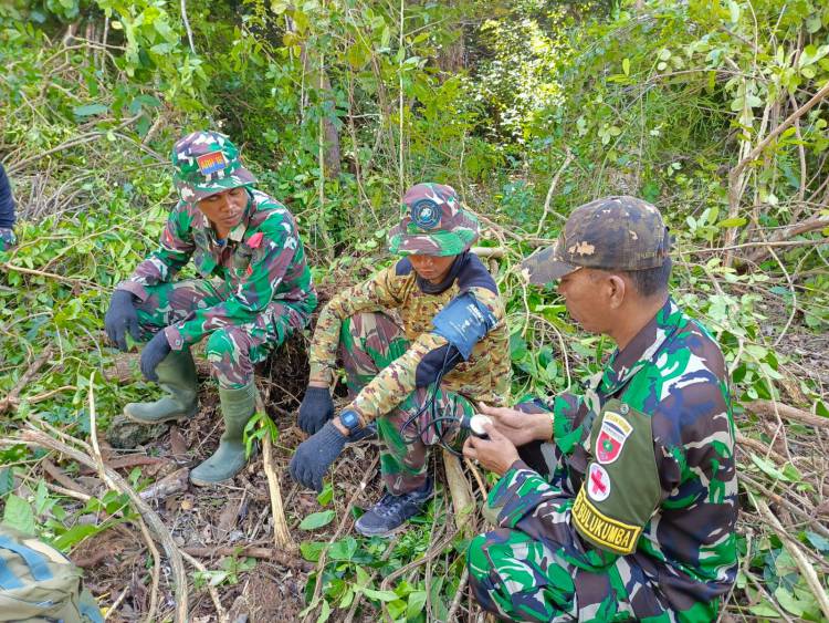 Pastikan Kondisi Sehat, Keslap Satgas TMMD Rutin Cek Kesehatan Prajurit