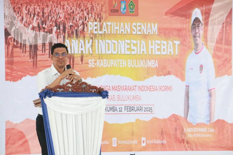 Wabup Andi Edy Manaf Buka Pelatihan Senam Anak Indonesia Hebat